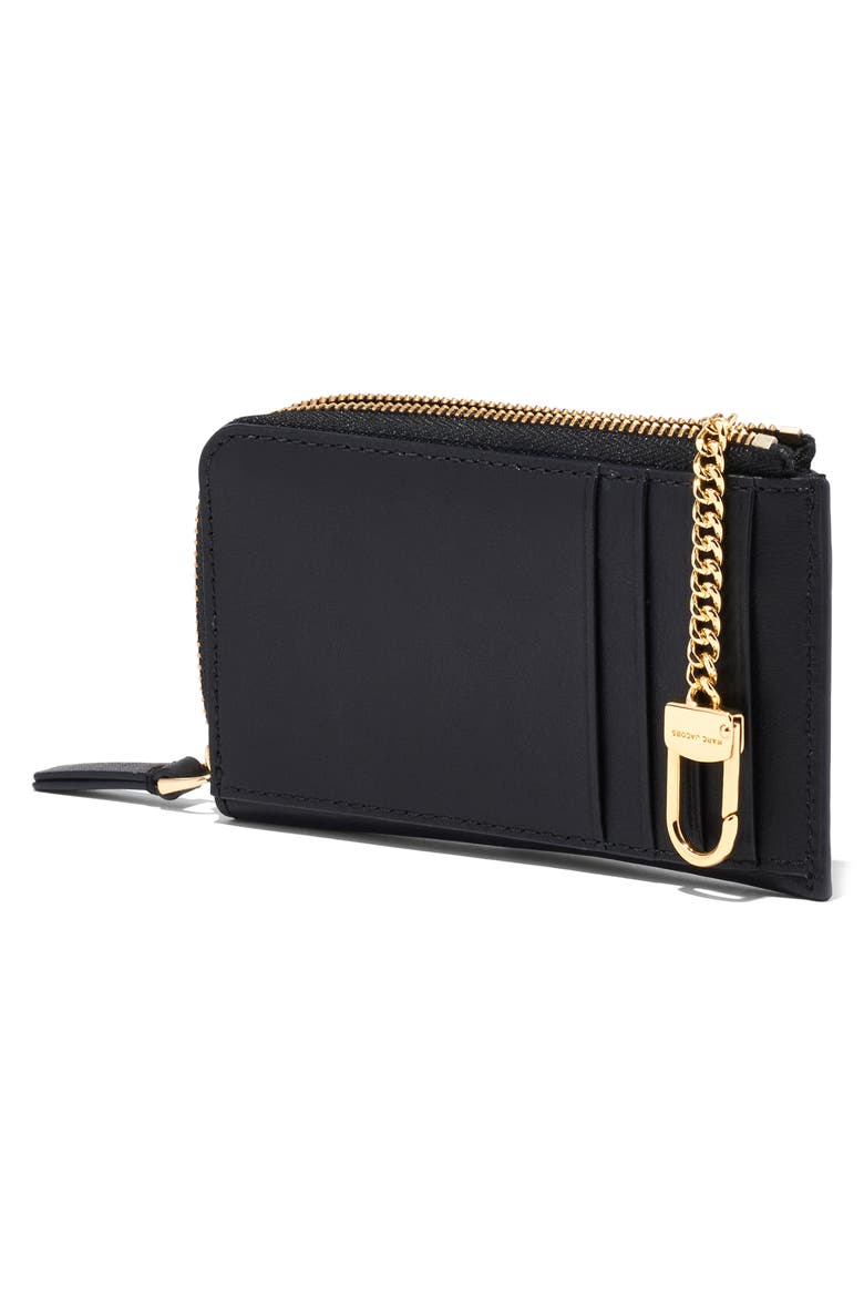 The J Marc Top Zip Card Case, Alternate, color, BLACK