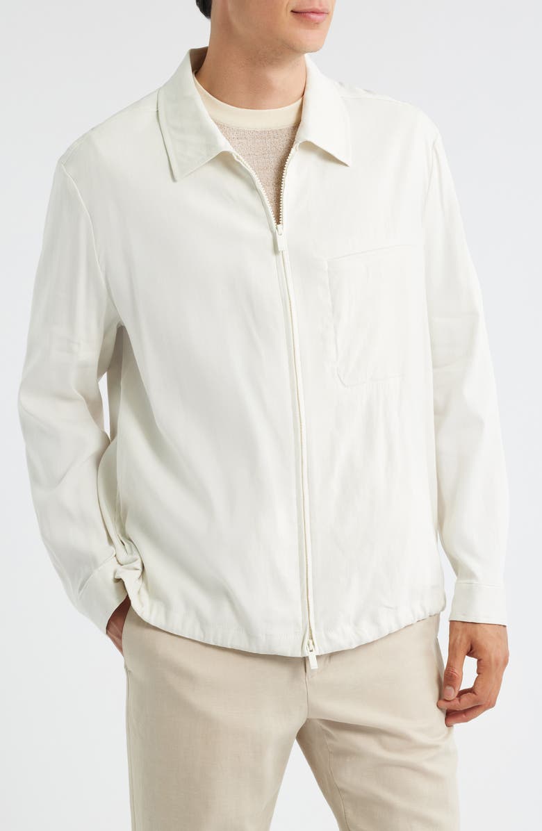 BOSS Carper Linen Blend Jacket, Alternate, color, Open White