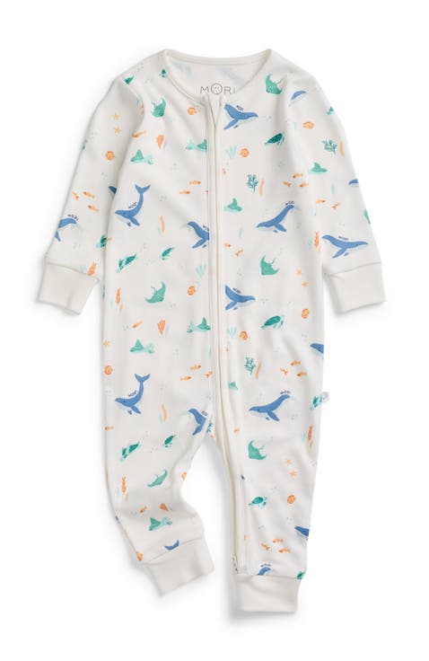 Print Two Way Zip Up Romper