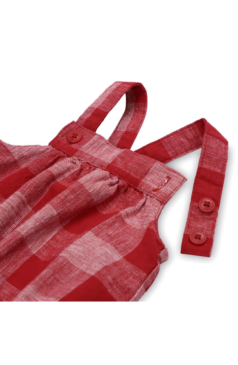 Hope & Henry Baby Bubble Romper, Infant, Alternate, color, Red Pencil Check Linen
