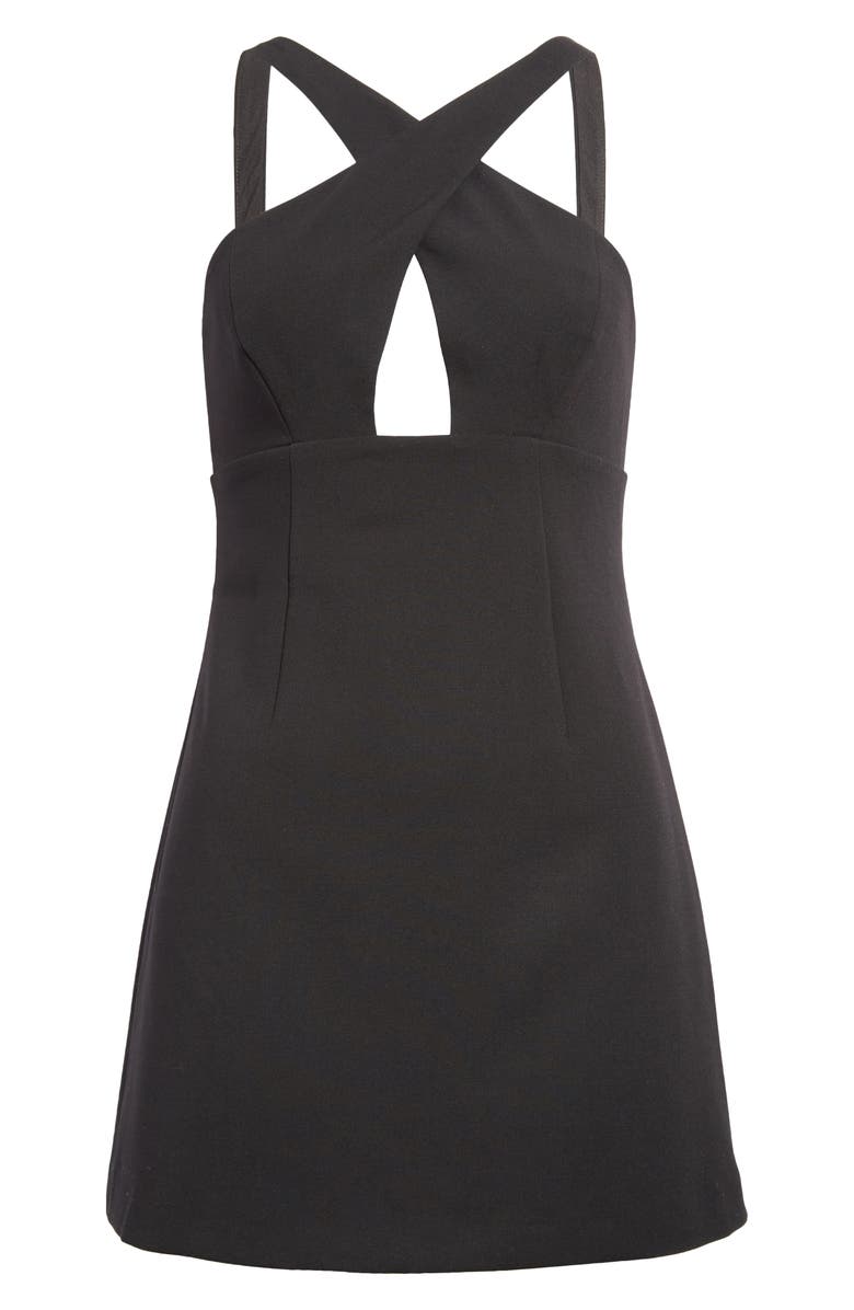 French Connection Whisper Crossover Cutout Minidress, Alternate, color, 