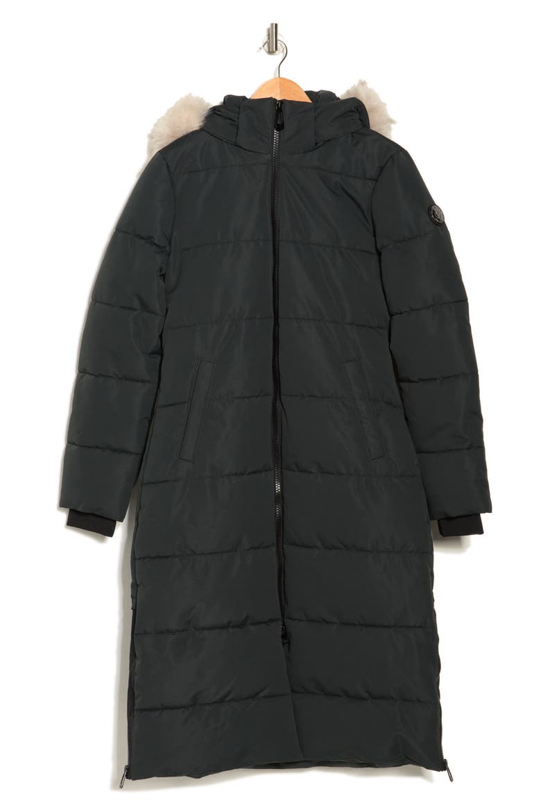 Winter Long Parka with Faux Fur Trim, Alternate, color, SPRUCE