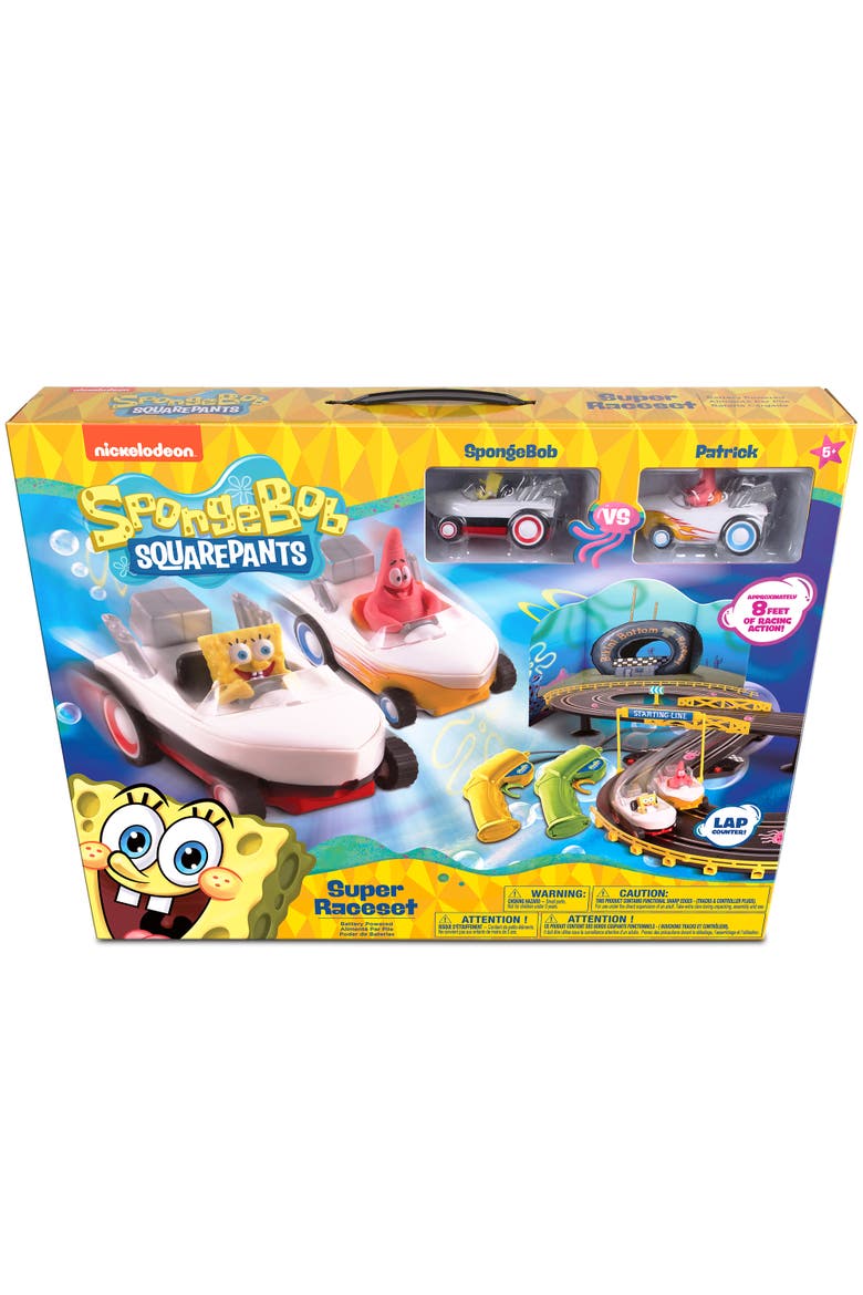 SpongeBob Squarepants Super Slot Car Race Set, Ages 6+, Main, color, Multicolored