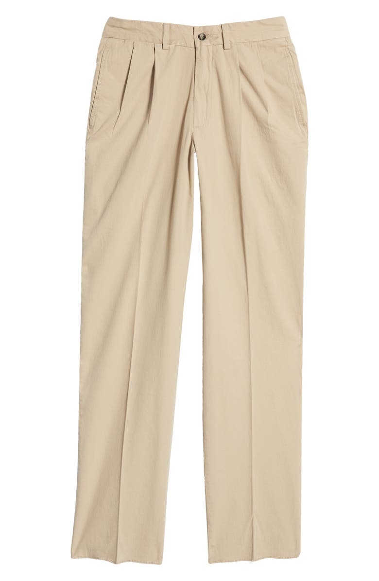 Berle Men's Charleston Pleated Chino Pants, Alternate, color, Khaki