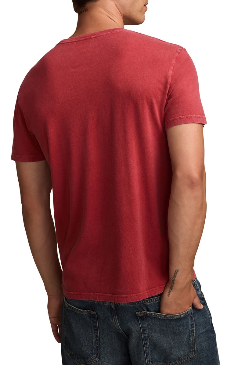 Lucky Brand Frothy the Beer Man Cotton Graphic T-Shirt, Alternate, color, American Beauty