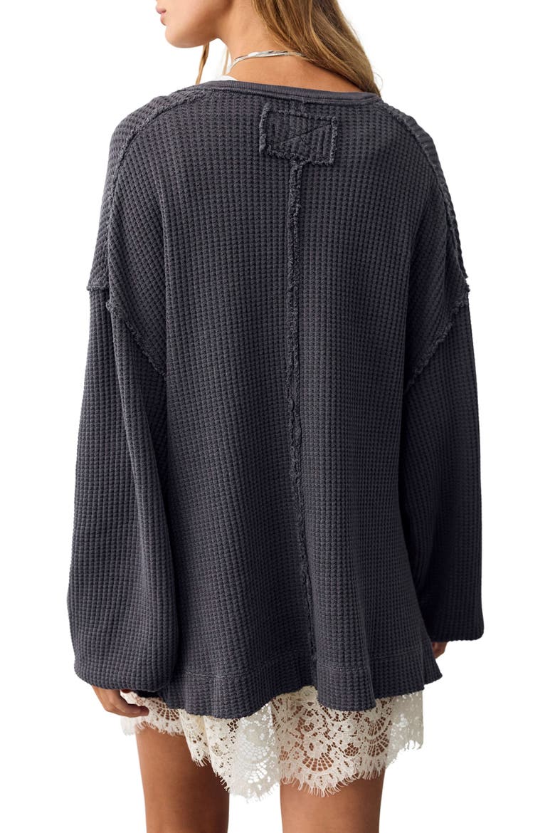 Montreal Henley Thermal Top, Alternate, color, BLACK