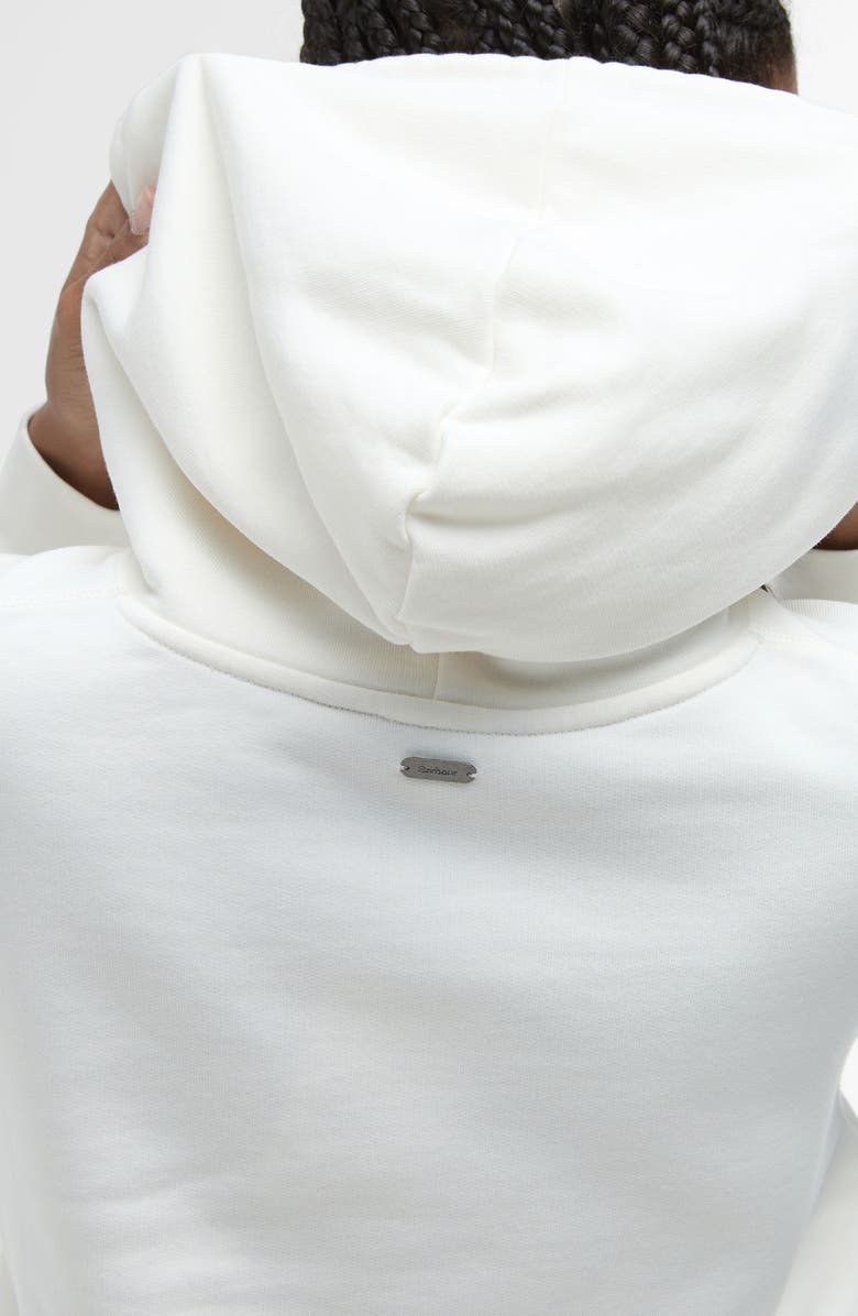 Barbour Northumberland Logo Embroidered Cotton Graphic Hoodie, Alternate, color, Cloud Navy