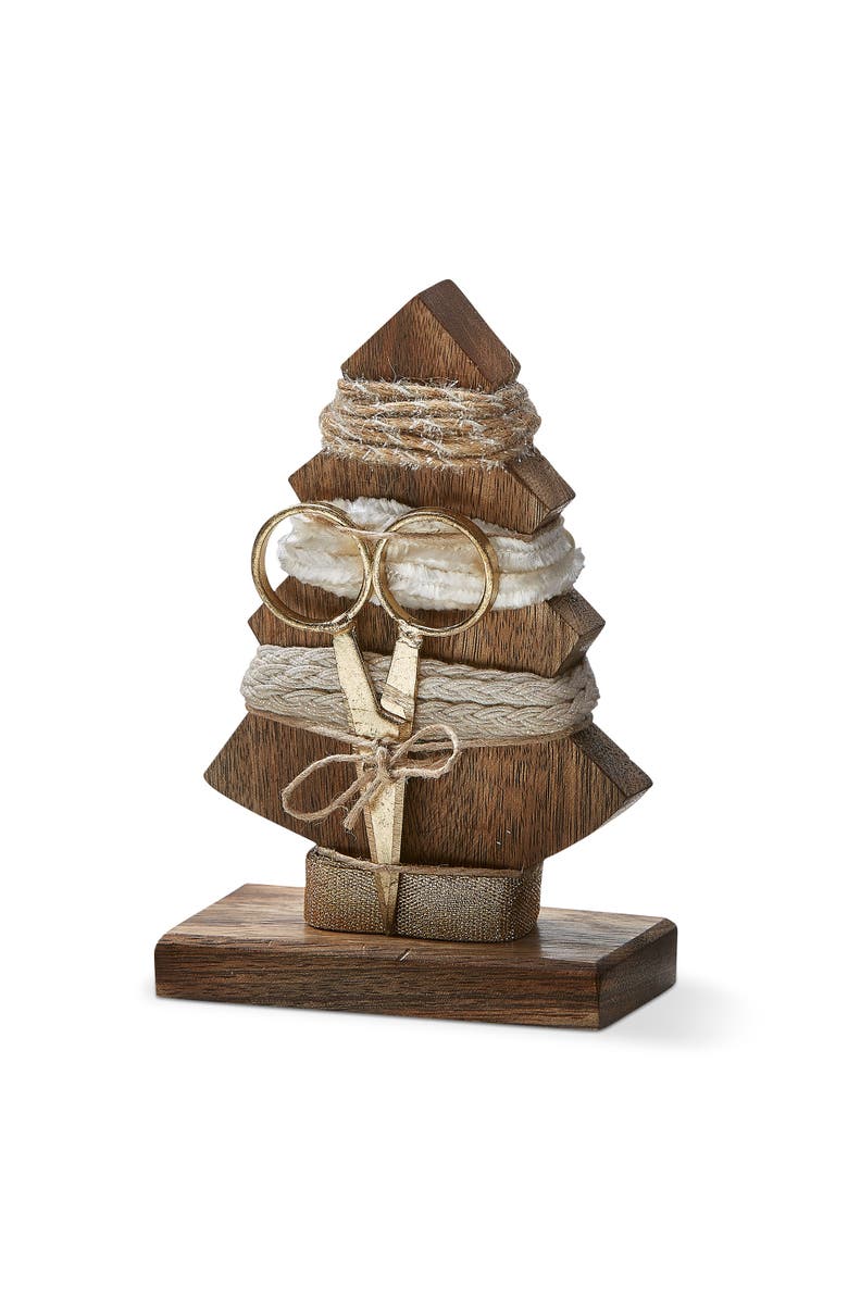 10003091 Champagne Tree Ribbon and Scissor Set Taupe Brown Ribbons, Main, color, Brown
