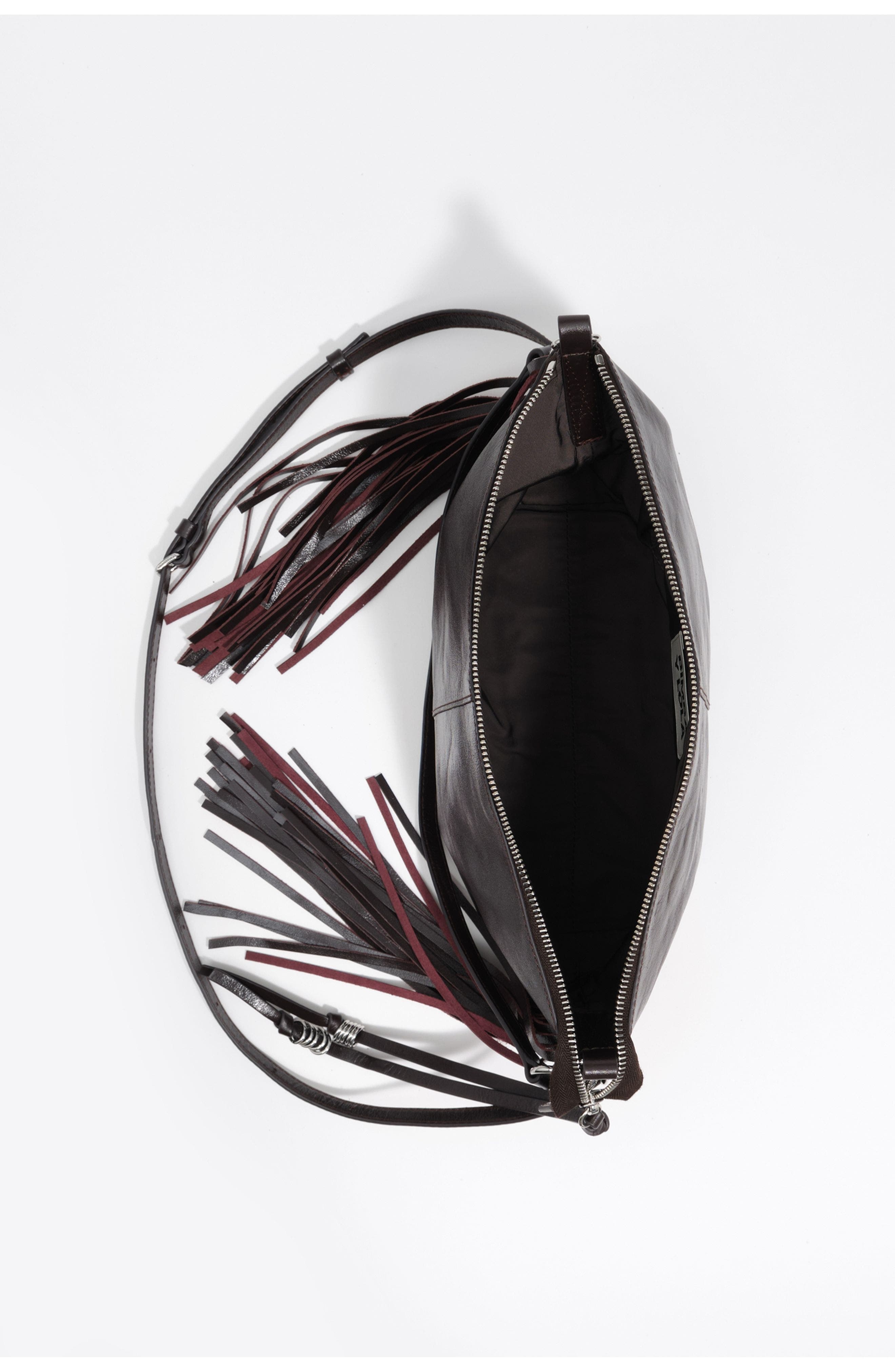 Medium Madrid Leather Bag, Alternate, color, BURGUNDY