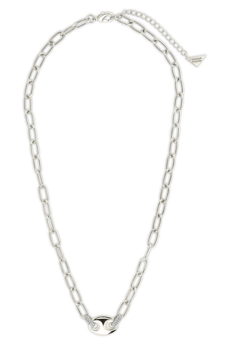 Bliss Anchor Chain Necklace, Alternate, color, SILVER