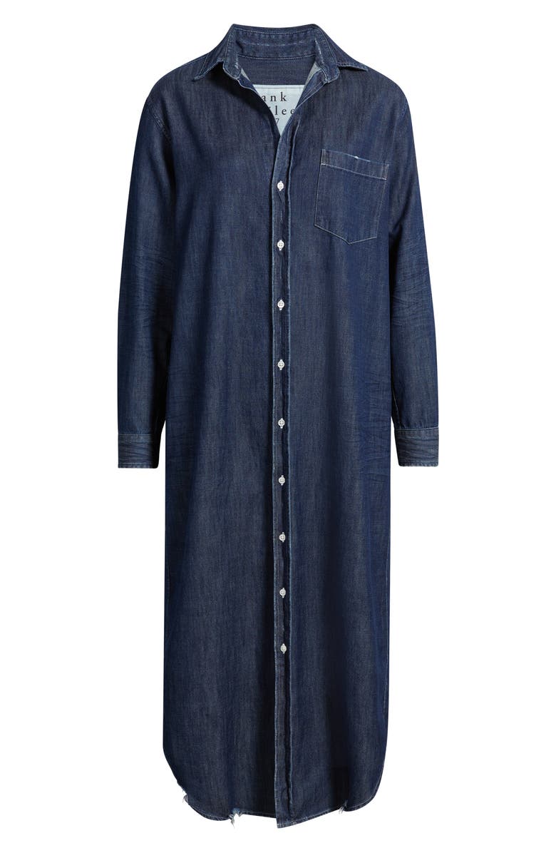 Frank & Eileen Rory Long Sleeve Denim Maxi Shirtdress, Alternate, color, Dark Vintage Wash
