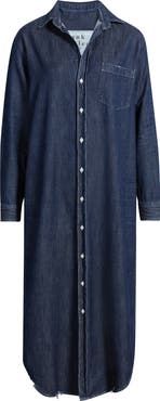 Frank & Eileen Rory Long Sleeve Denim Maxi Shirtdress