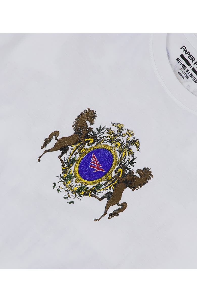 PAPER PLANES Planes Crest Cotton Graphic T-Shirt, Alternate, color, White