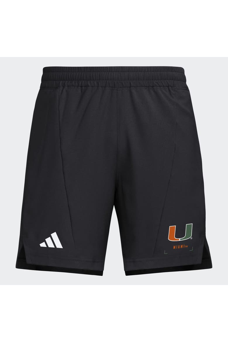 Men's adidas  Black Miami Hurricanes D4T Shorts, Main, color, Black