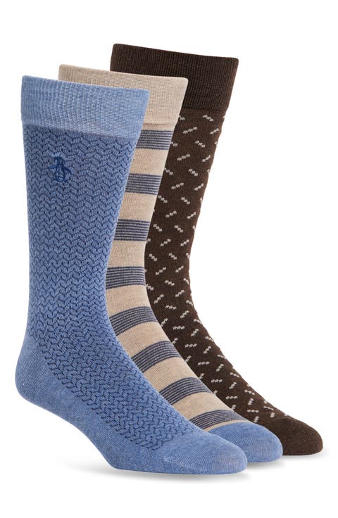 Bristol Neat 3-Pack Assorted Dress Socks