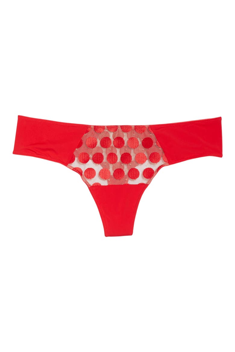 Irresistible Mesh Thong, Alternate, color, STOPLIGHT/ PECAN