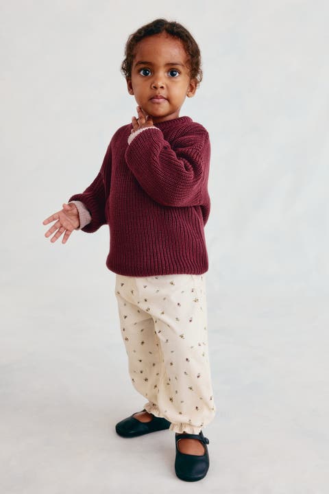 Patterned Corduroy Pants