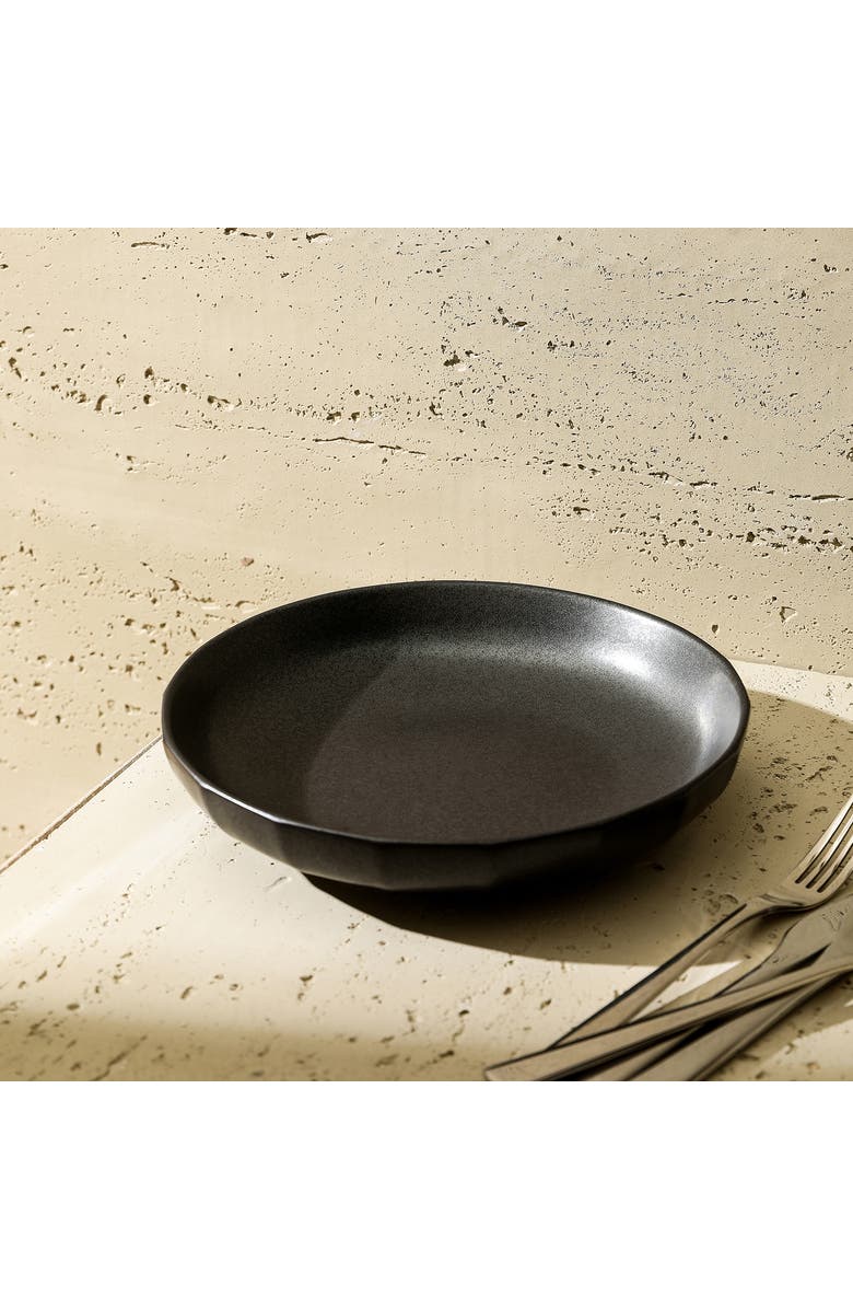 Stone Lain Rio Stoneware 4-Piece Pasta Bowl Set, Alternate, color, Black