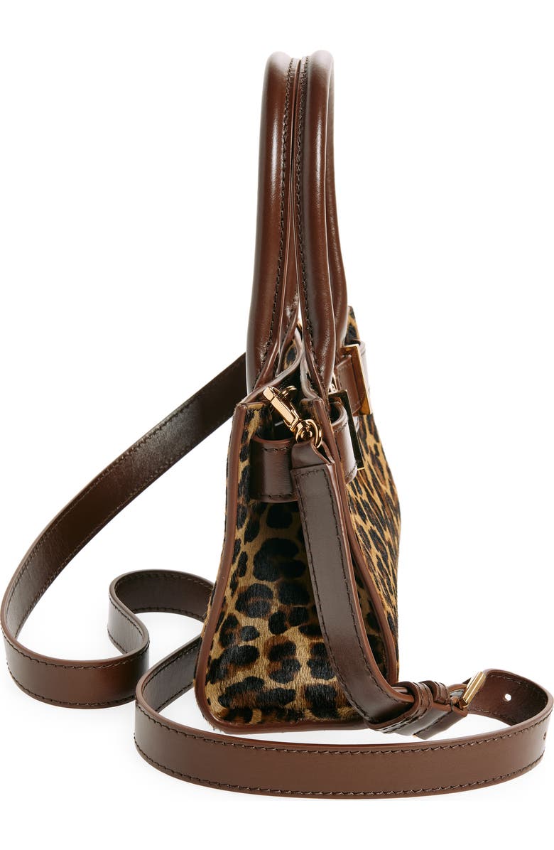 Versace Small Medusa 95 Leopard Print Genuine Calf Hair Tote, Alternate, color,