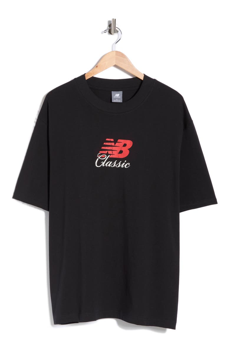 Hoops Classic Cotton Graphic T-Shirt, Alternate, color, BLACK