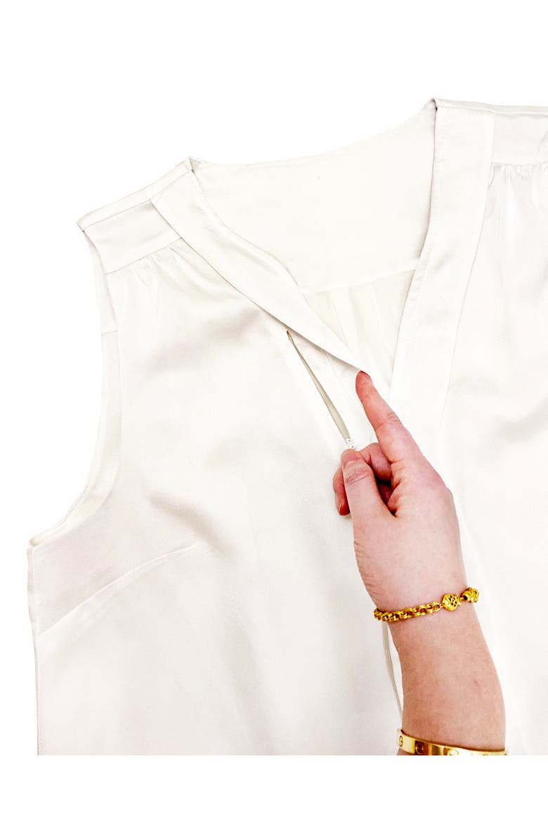 Emilia George Cecilia Maternity/Nursing Dress, Alternate, color, Satin White