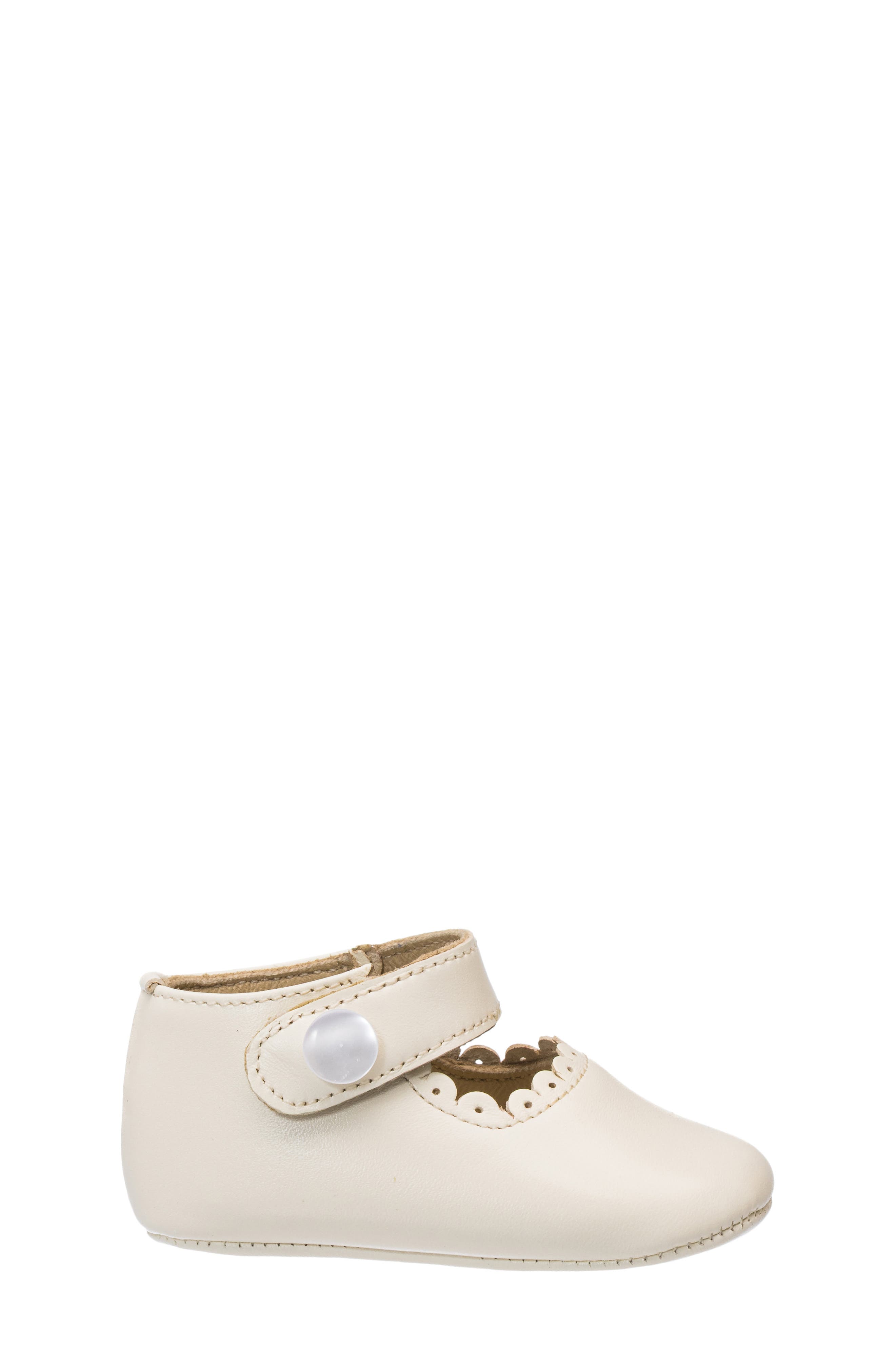 Elephantito Mary Jane Crib Shoe, Alternate, color, Bone