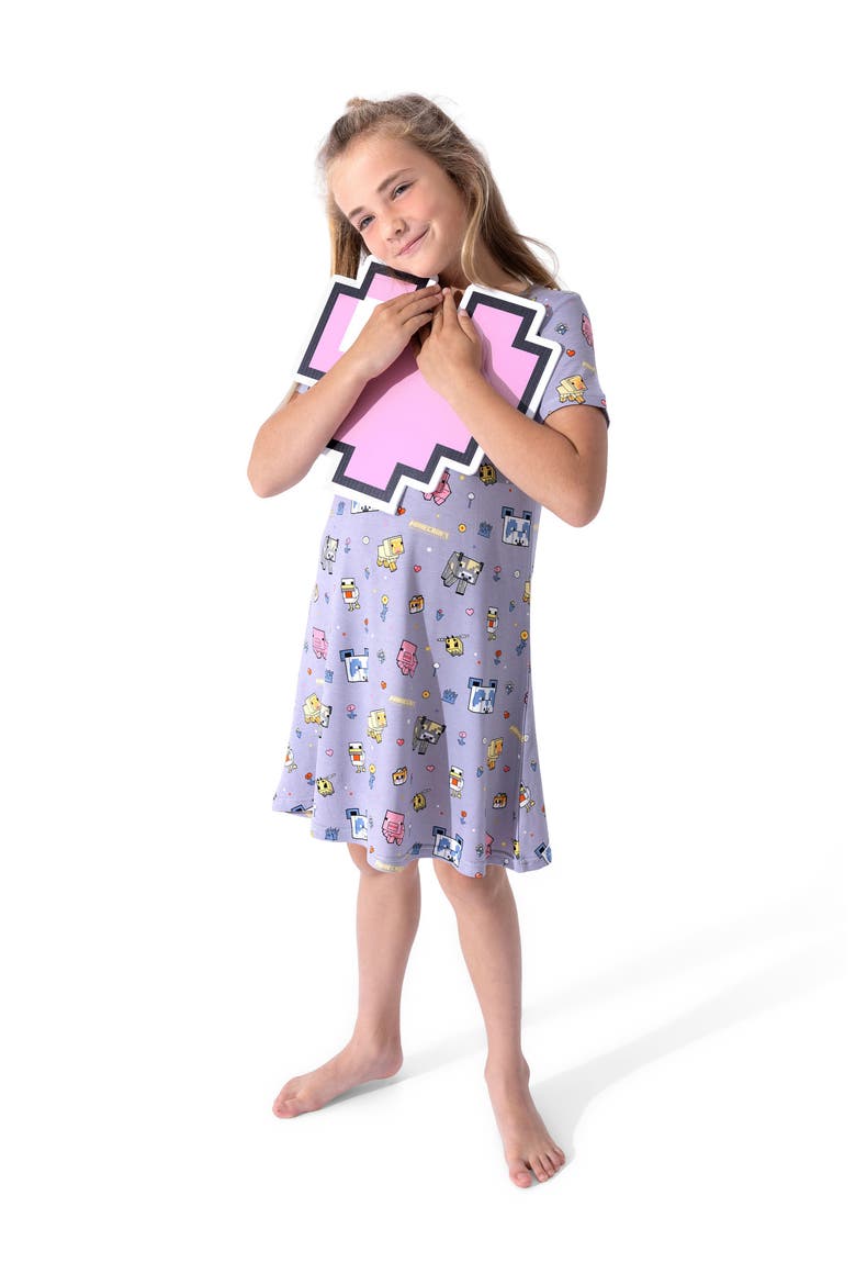 Kids' Minecraft Pixel Pals Short Sleeve Dress, Alternate, color, Minecraft Pixel Pals