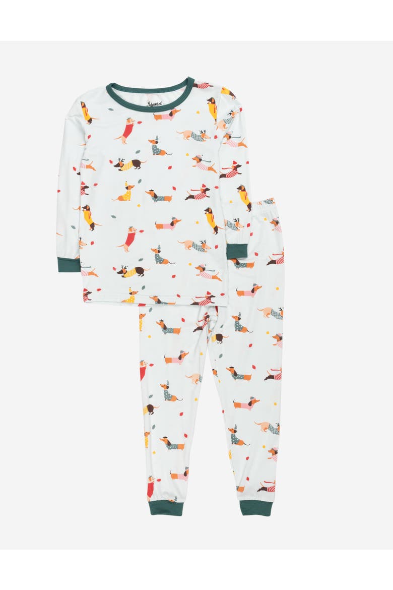2-pc. Soft Stretch Viscose Cool Touch Matching Family Holiday Pajamas, Alternate, color, Dogs White