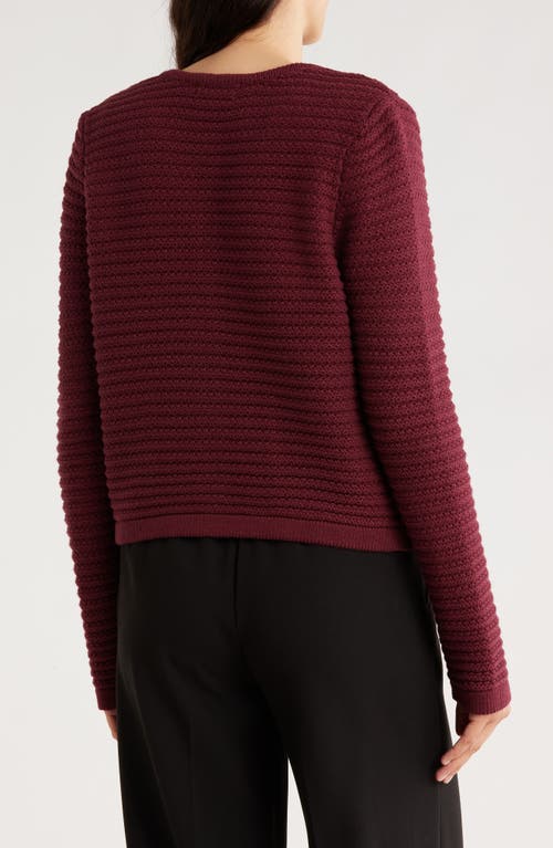 Gemma + Jane Buttoned Cardigan Sweater In Burgundy