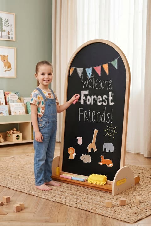 Double Sided Arched Wooden Art Easel for Kids