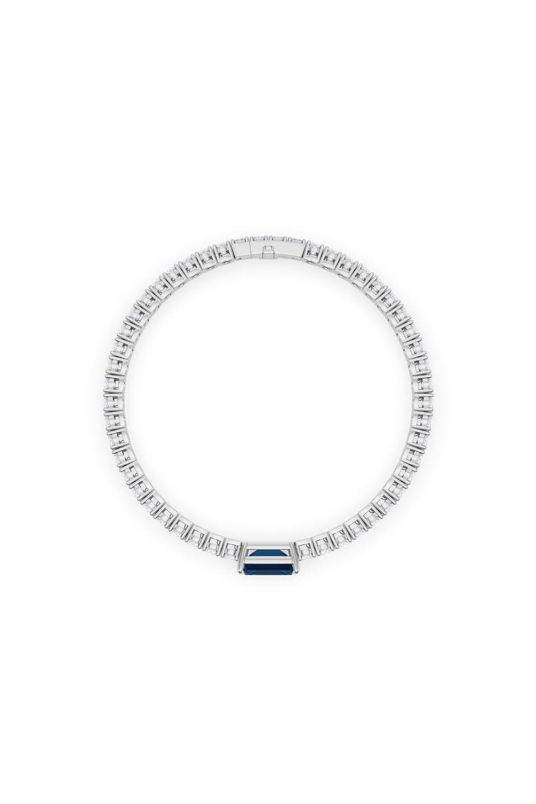 Lab Created Diamond & Sapphire Birthstone Tennis Bracelet, Alternate, color, SAPPHIRE/ 18K WHITE GOLD
