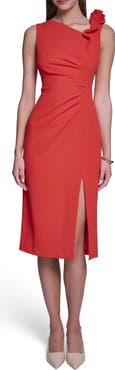 HALSTON Bodycon Midi Dress