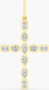 Everlee Multi-Shape Bezel Cross Lab Diamond Pendant in 14K