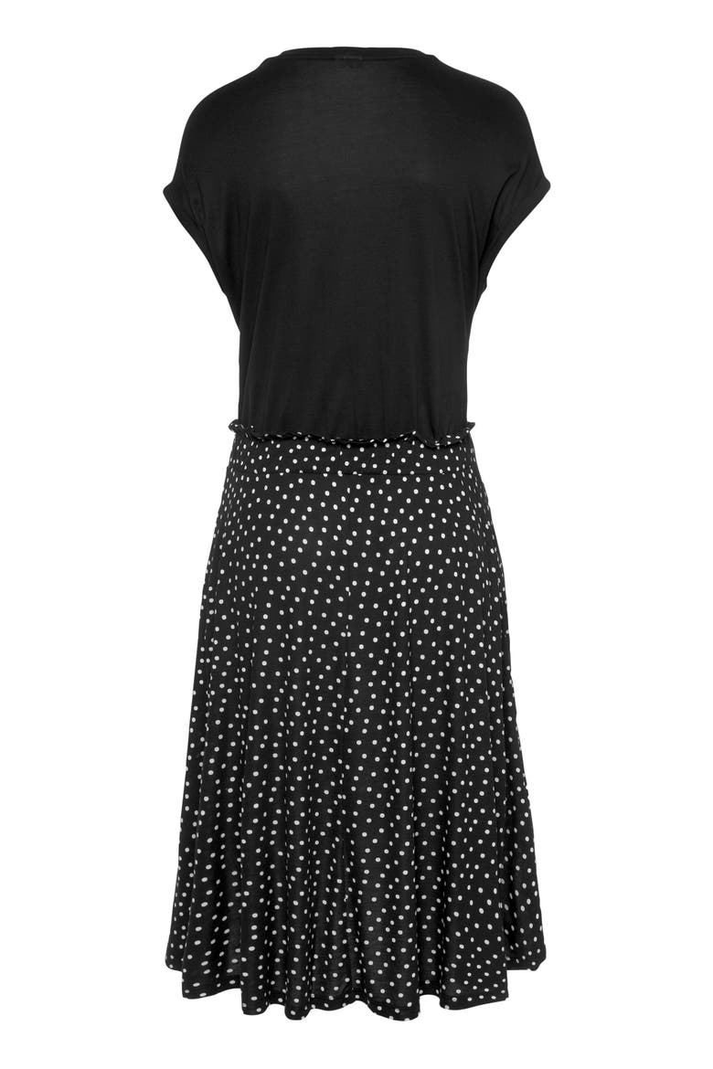 Polka Dot 2-In-1 Dress, Alternate, color, Black Dotted