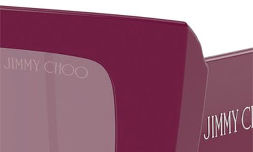 Jimmy Choo 52mm Rectangular Sunglasses In Violet