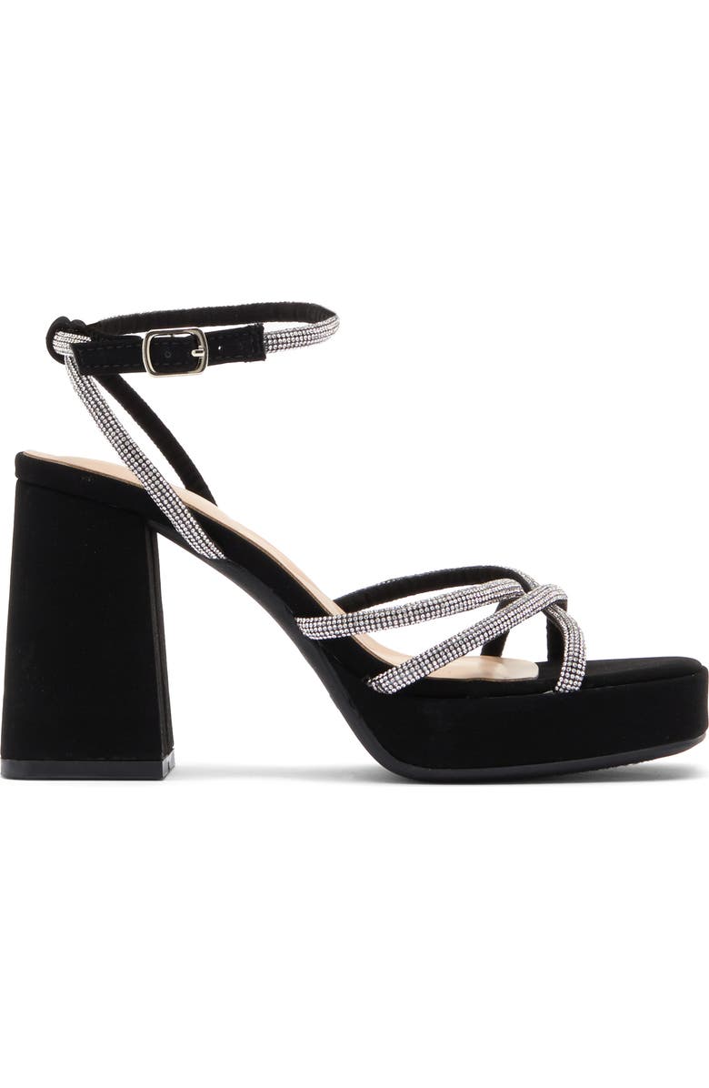 TOP GUY SHOES Crystal Platform Sandal, Alternate, color,