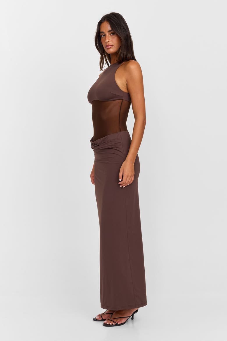Nysa Maxi Dress, Alternate, color, Brown