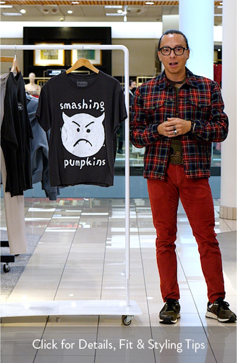 Smashing Pumpkins Vampire Crop Cotton Graphic T-Shirt, sales video thumbnail