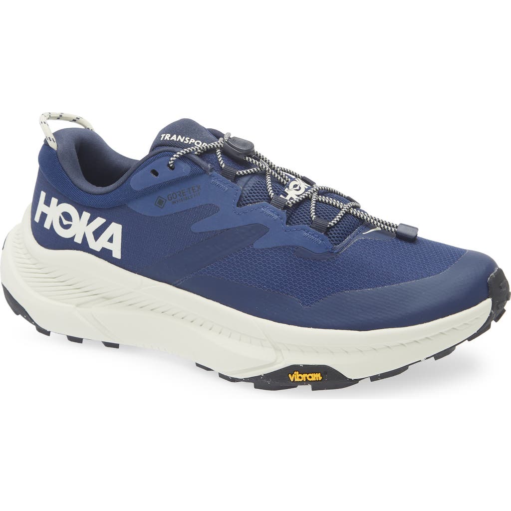 Hoka Transport Gore-tex® Waterproof Running Shoe In Blue