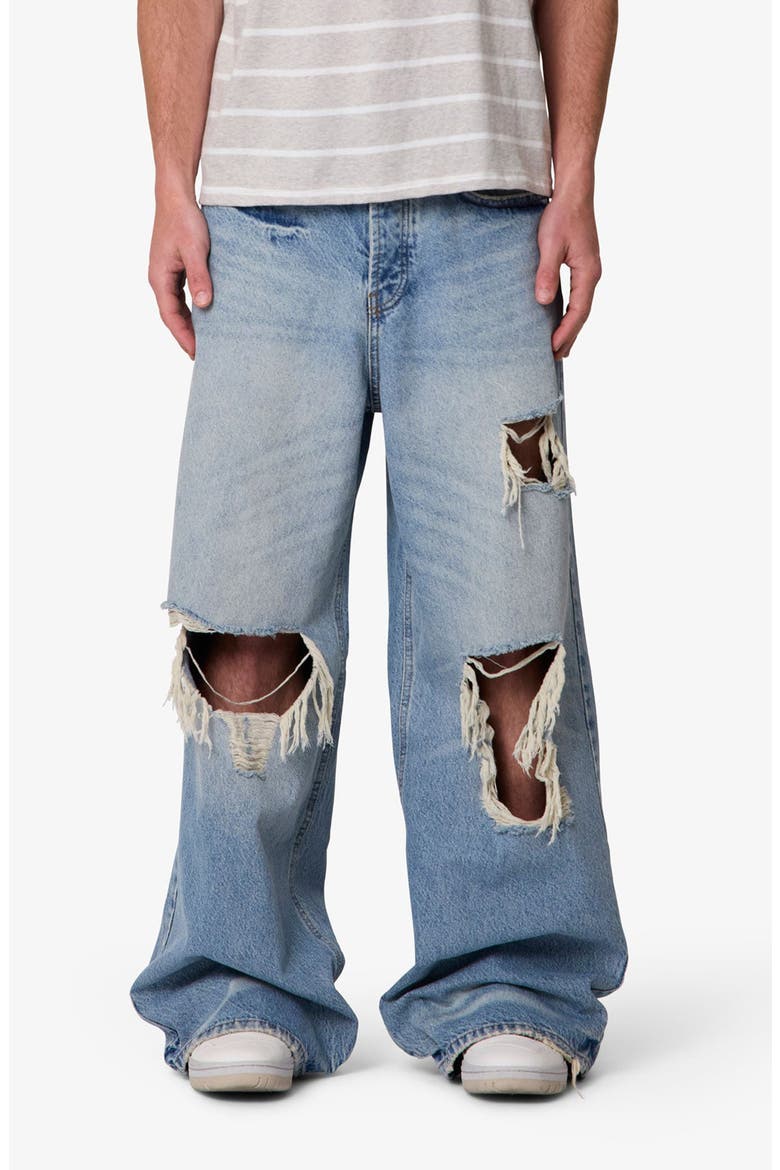 Blowout Rave Ripped Jeans, Main, color, WESTERN BLUE