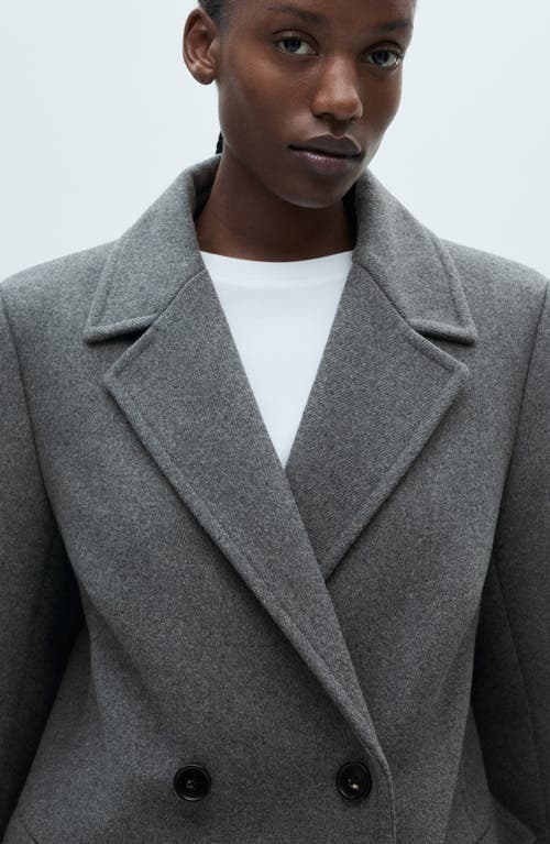 Mango Women's Double-breasted Wool Coat In Grey