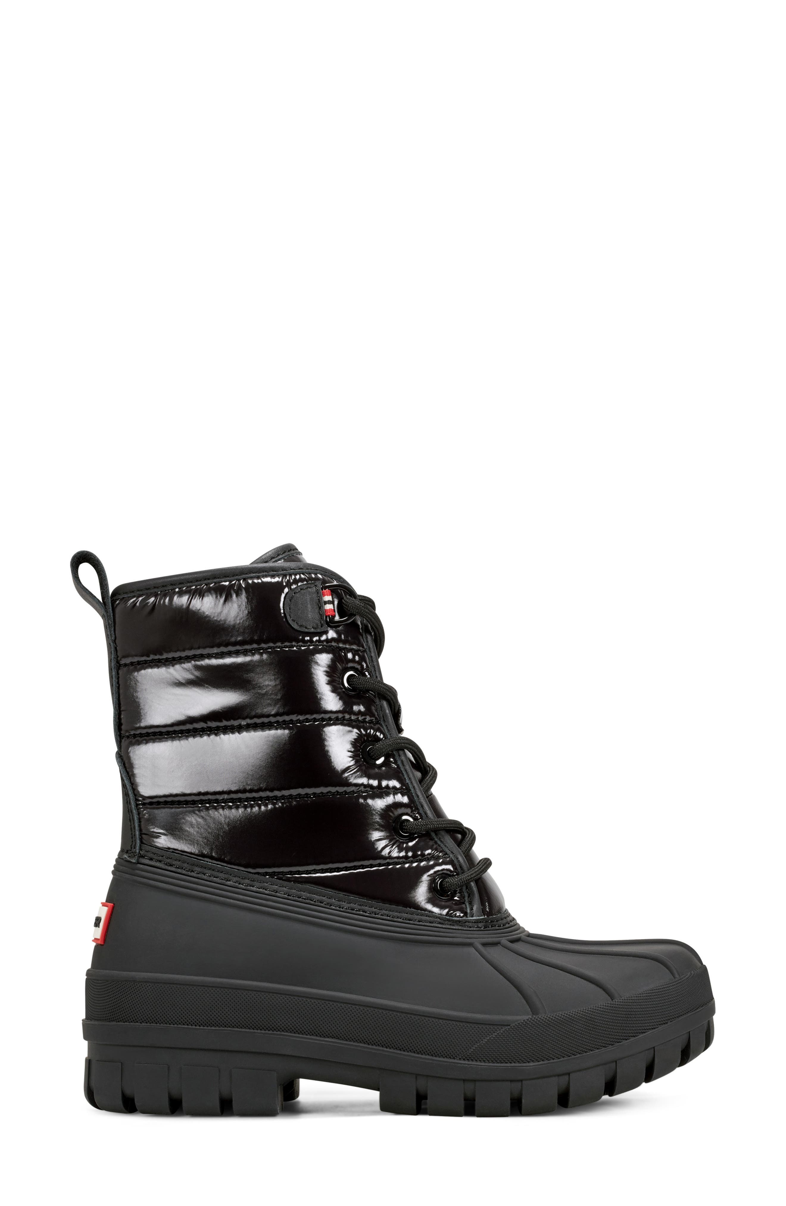 Hunter Stanly Insulated Waterproof Duck Boot, Alternate, color, Black