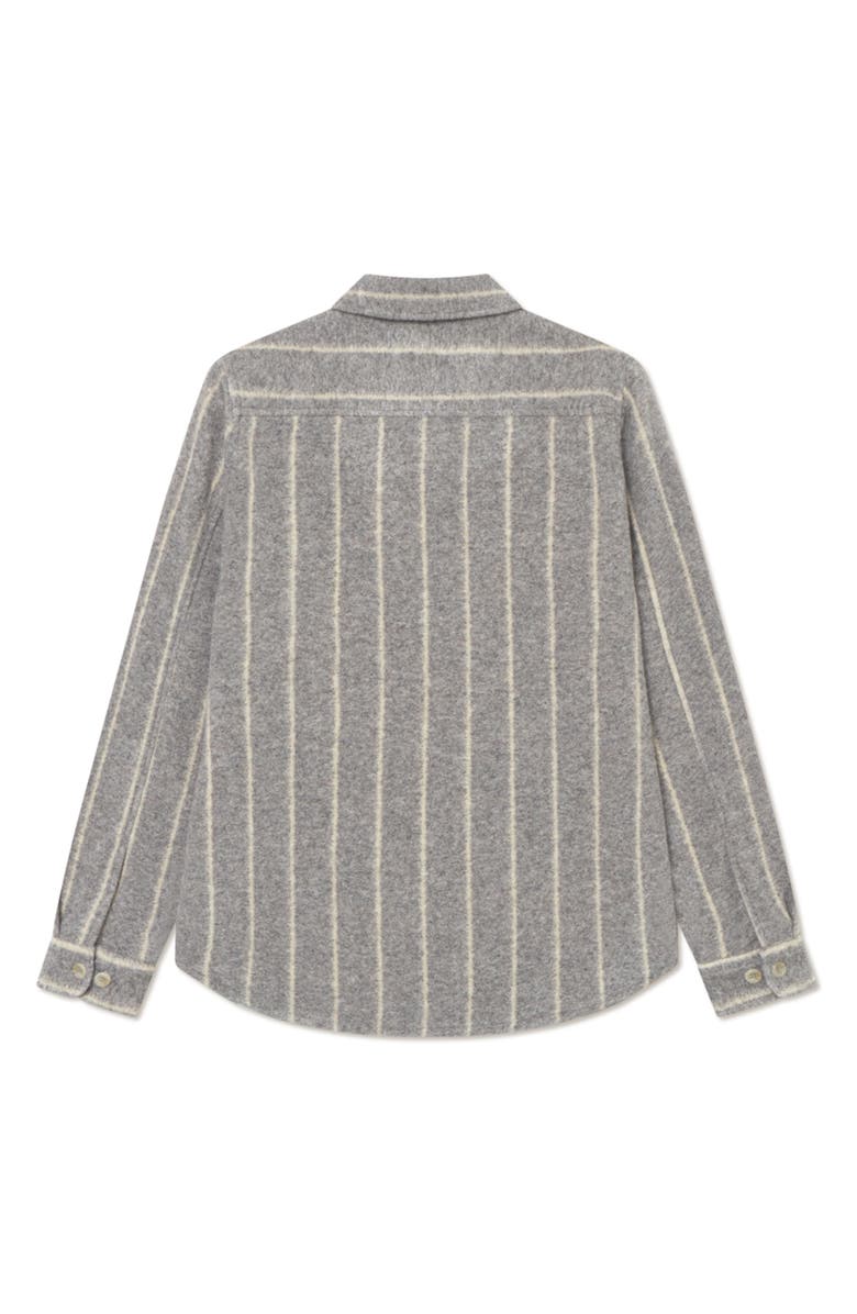 Les Deux Lennon Stripe Overshirt, Alternate, color, Grey Melange