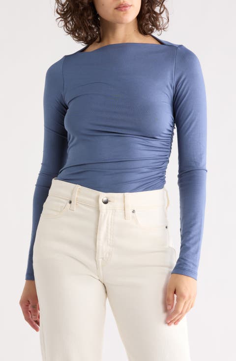Boat Neck Knit Top