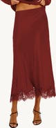 Rails Ebony Lace Trim Midi Skirt