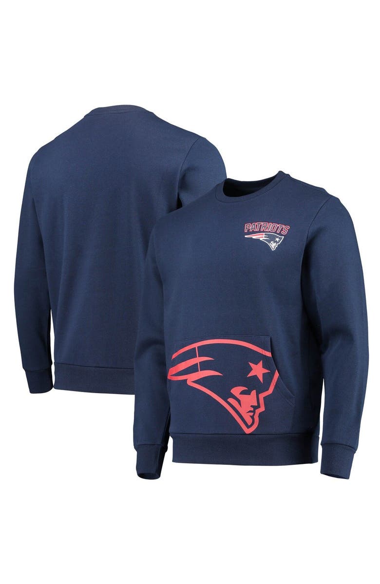 FOCO Men's FOCO Navy New England Patriots Pocket Pullover Sweater, Main, color, 