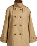 Sam Edelman Courduroy Stand Collar Cotton Trench Coat