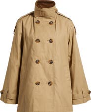 Sam Edelman Courduroy Stand Collar Cotton Trench Coat