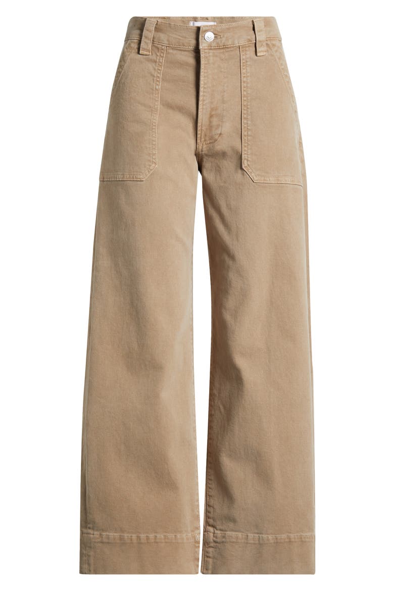 Cameron High Waist Ankle Wide Leg Utility Jeans, Alternate, color, VINTAGE CAMEL TAN