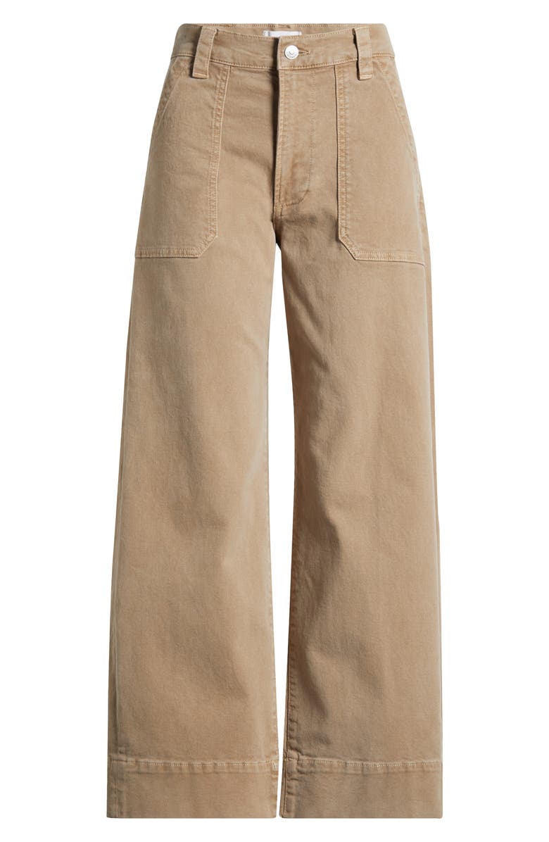 PAIGE Cameron High Waist Ankle Wide Leg Utility Jeans, Alternate, color, Vintage Camel Tan